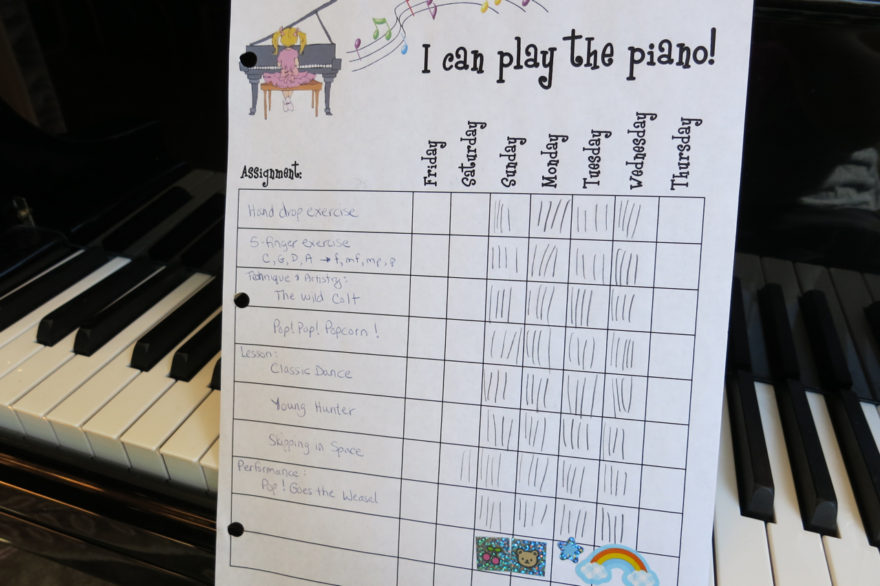Piano tally sheet